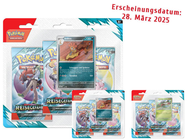 Pokemon - Blister 3-Pack  - Karmesin & Purpur 09 - Reisegefährten