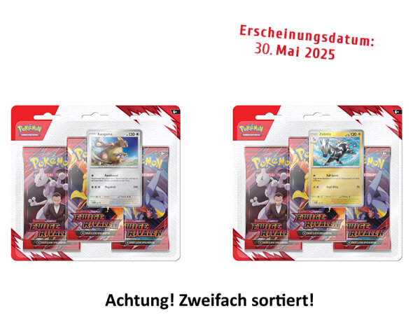 Pokemon - Blister 3-Pack  - Karmesin & Purpur 10 - Ewige Rivalen
