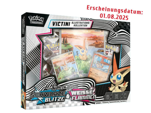 Pokémon - Karmesin & Purpur - Schwarze Blitze & Weiße Flammen - Victini Illustrationskollektion
