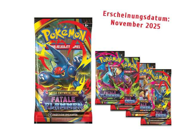 Pokémon - Fatale Flammen, Booster je 10 Karten