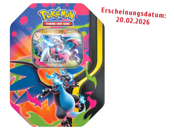 Pokémon Tin Box - Mega-Glurak X ex - 2026