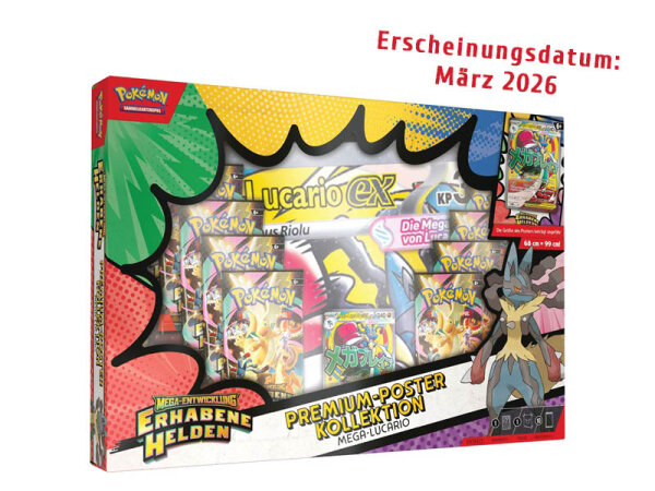 Pokémon Entwicklung Erhabene Helden Mega-Lucario-EX Premium Poster Kollektion (deutsch)
